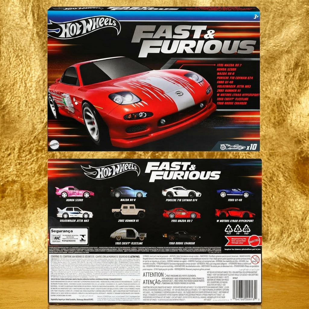 Fast & Furious Set De 10 Coches De Colección