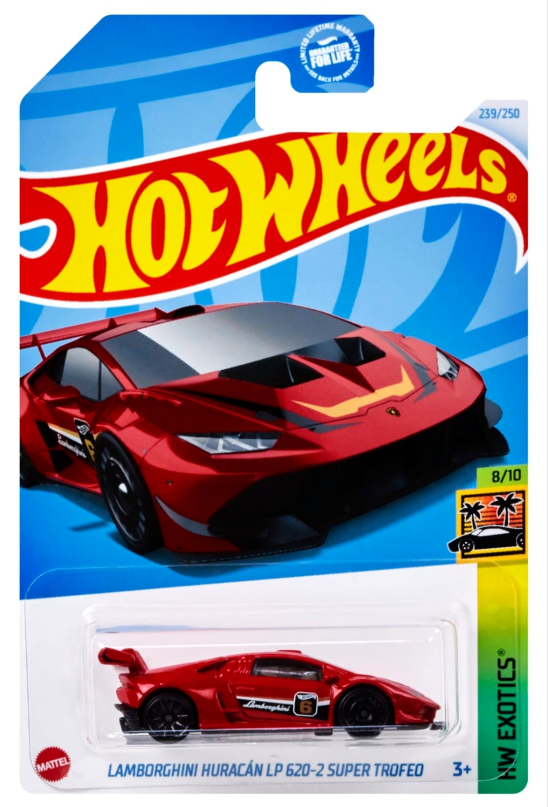 Lamborghini Huracán LP620-2 Super Trofeo Hot Wheels – Auto de Pista GT Diecast 1:64