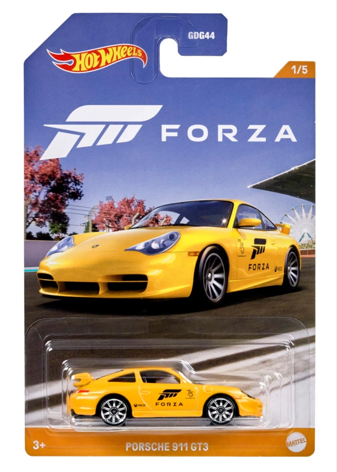 Porsche 911 GT3 Hot Wheels – Forza Motorsport Edition • Amarillo Diecast 1:64