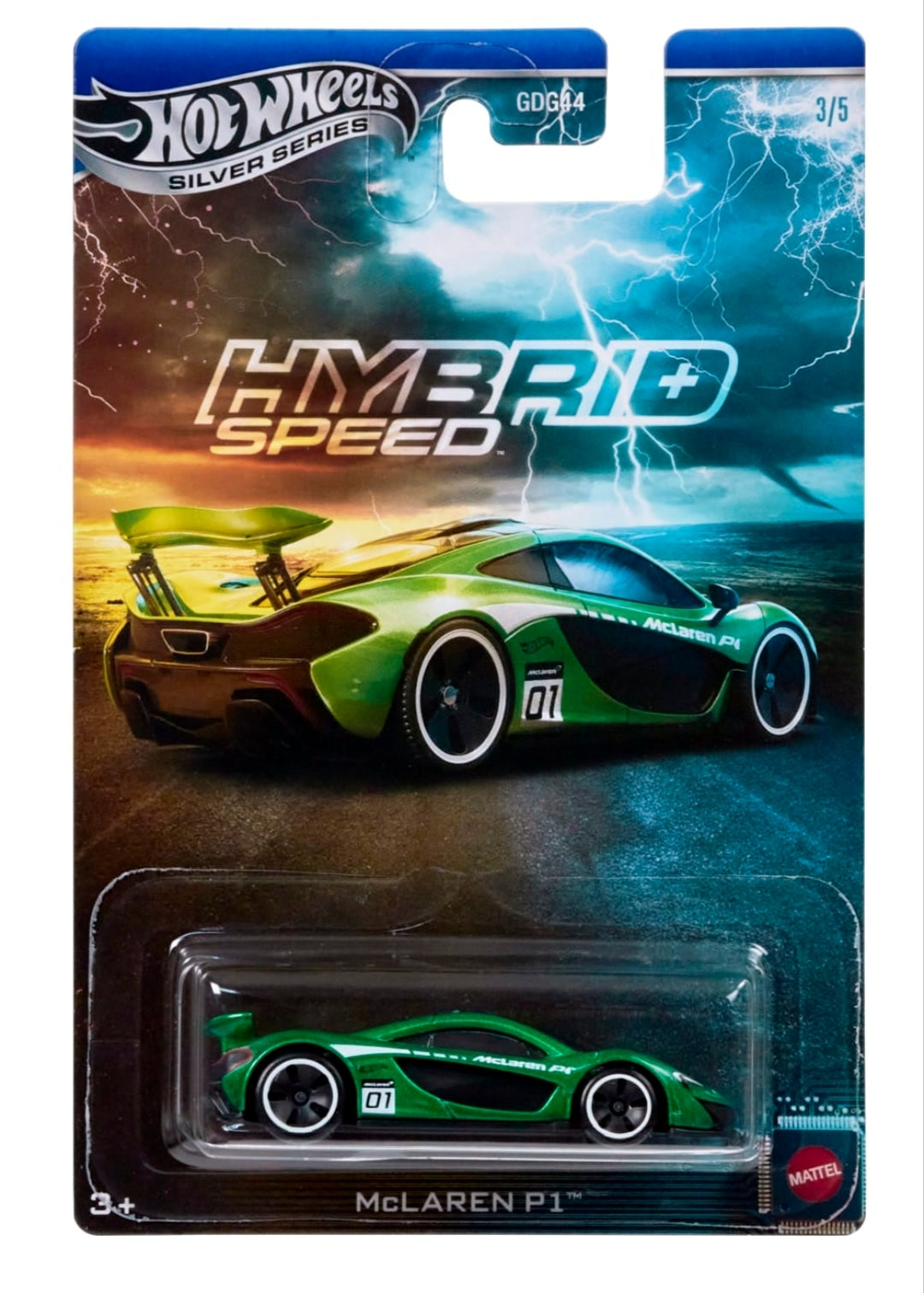 McLaren P1 Hot Wheels – Hybrid Speed Silver Series • Hypercar Híbrido Diecast 1:64
