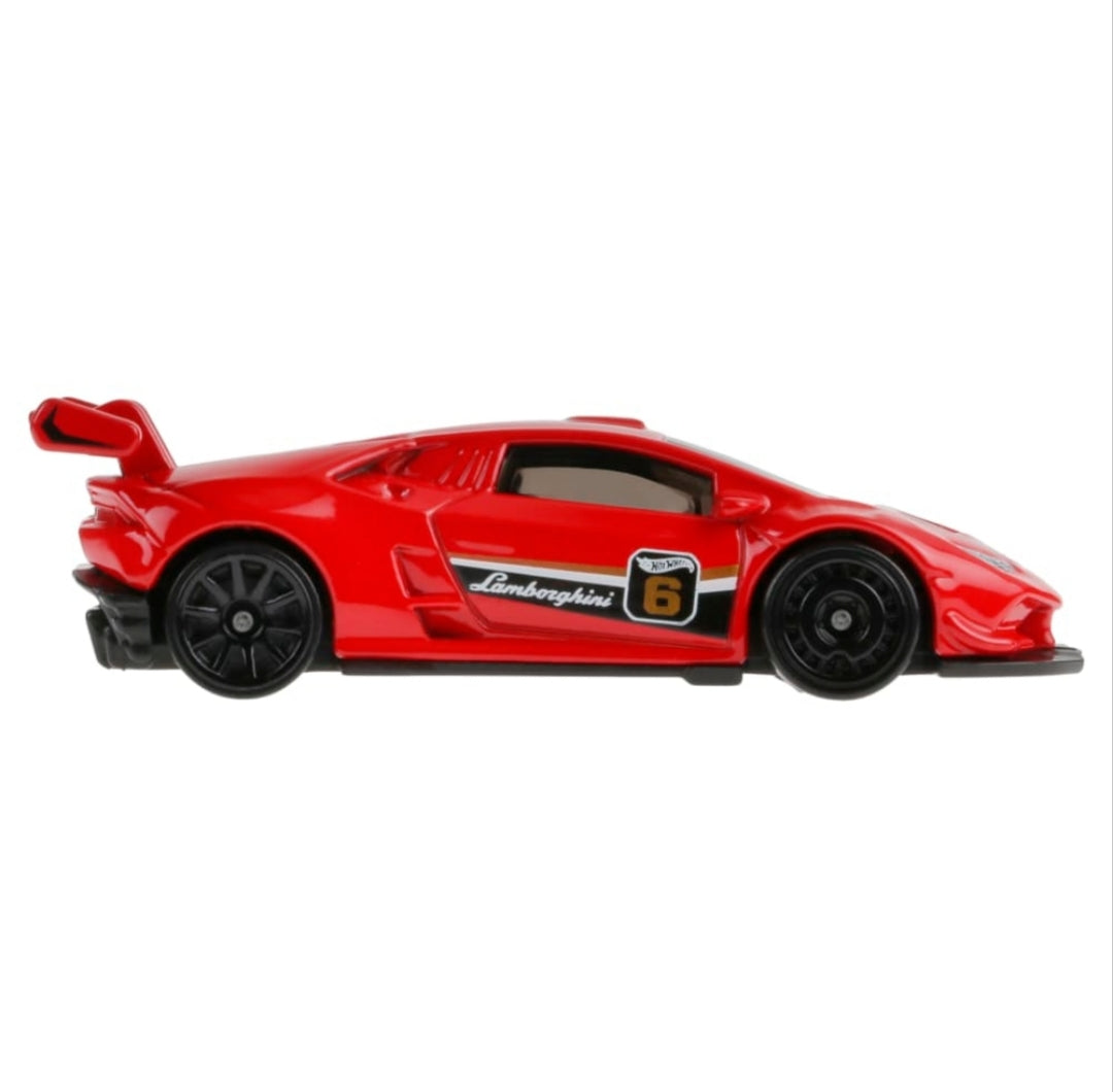 Lamborghini Huracán LP620-2 Super Trofeo Hot Wheels – Auto de Pista GT Diecast 1:64