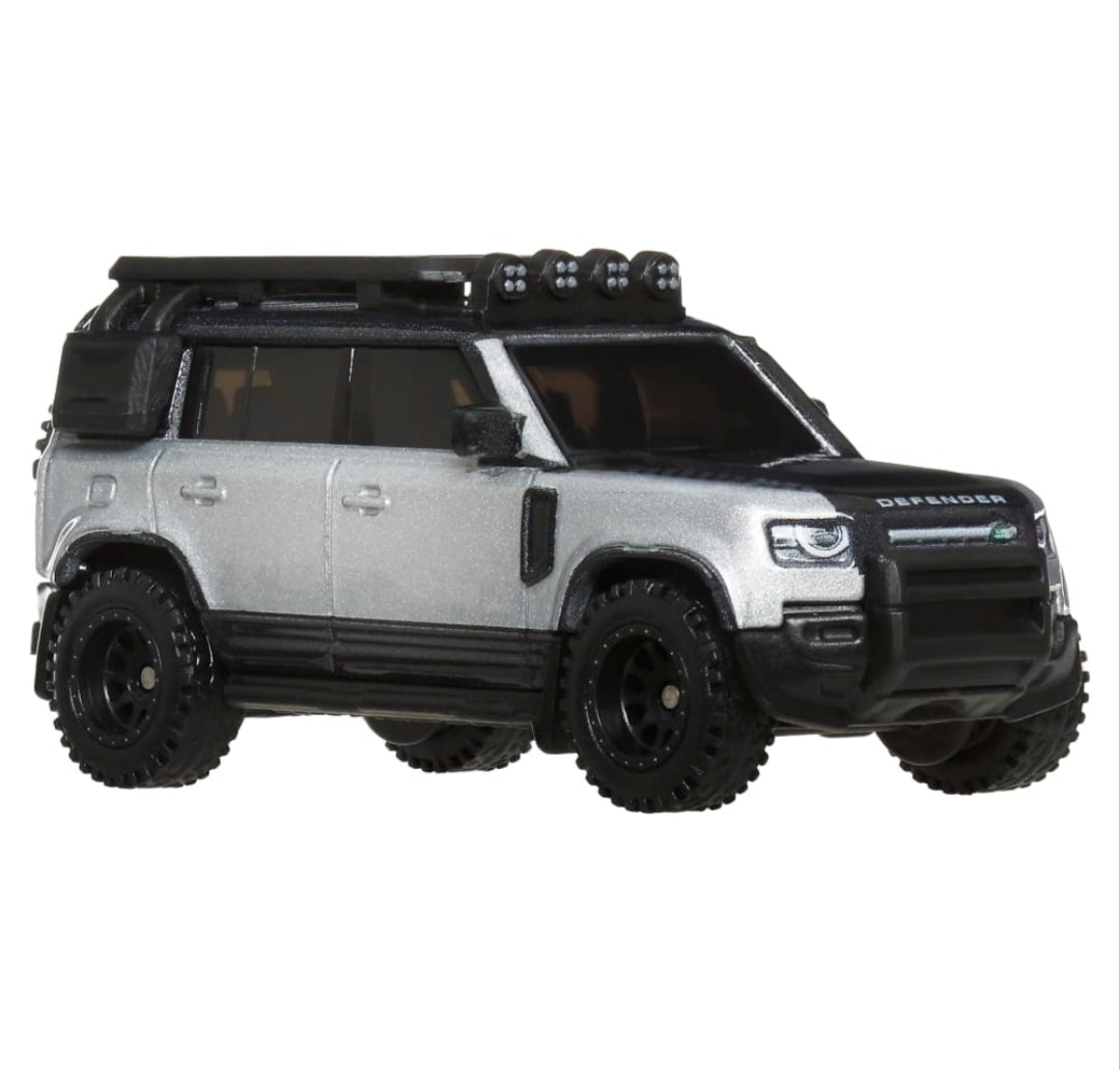 Land Rover Defender 110 + Jaguar MK1 Hot Wheels Team Transport Premium – Set Diecast 1:64