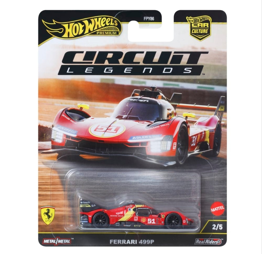 Ferrari 499P Hot Wheels Car Culture Circuit Legends 2025 – Le Mans Winner #51